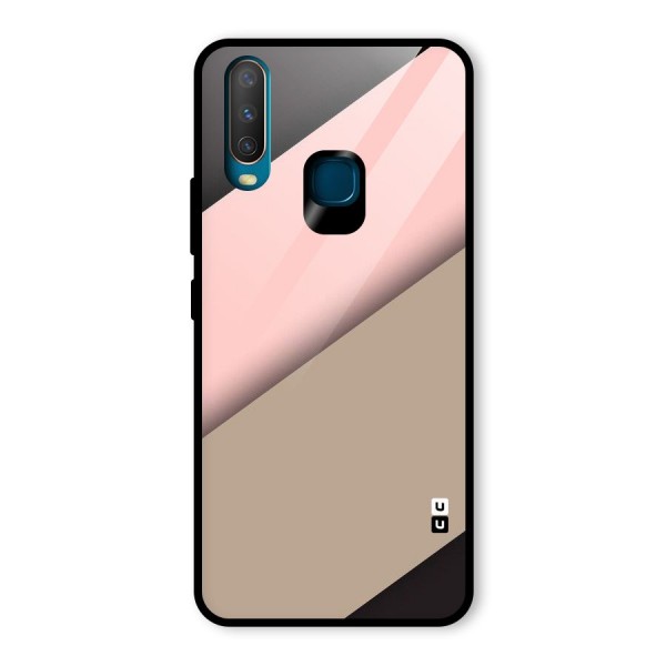 Pink Diagonal Glass Back Case for Vivo Y15