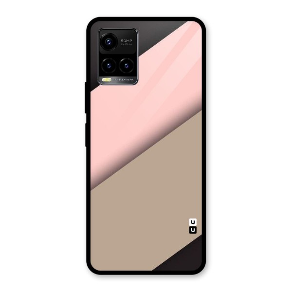 Pink Diagonal Glass Back Case for Vivo Y21 2021