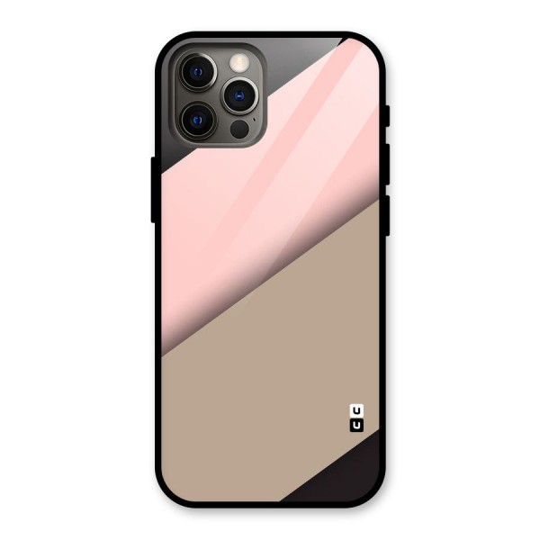 Pink Diagonal Glass Back Case for iPhone 12 Pro