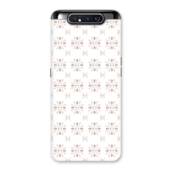 Pink Floral Pattern Back Case for Galaxy A80