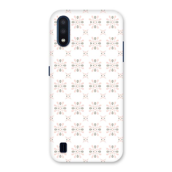 Pink Floral Pattern Back Case for Galaxy M01