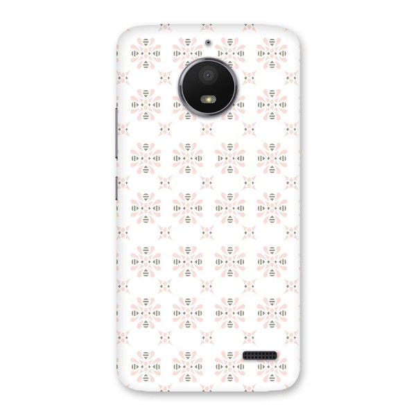 Pink Floral Pattern Back Case for Moto E4