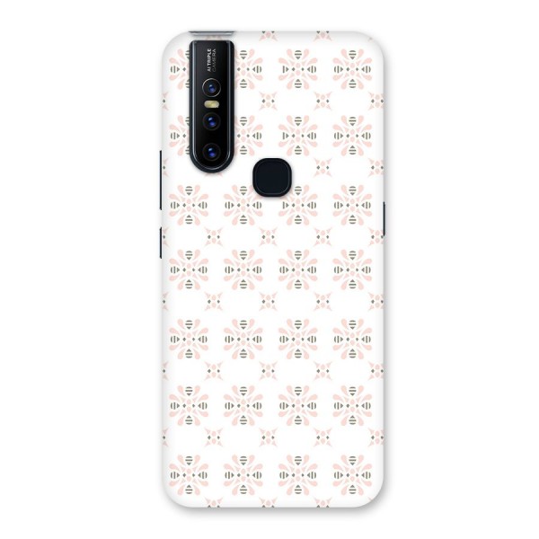 Pink Floral Pattern Back Case for Vivo V15