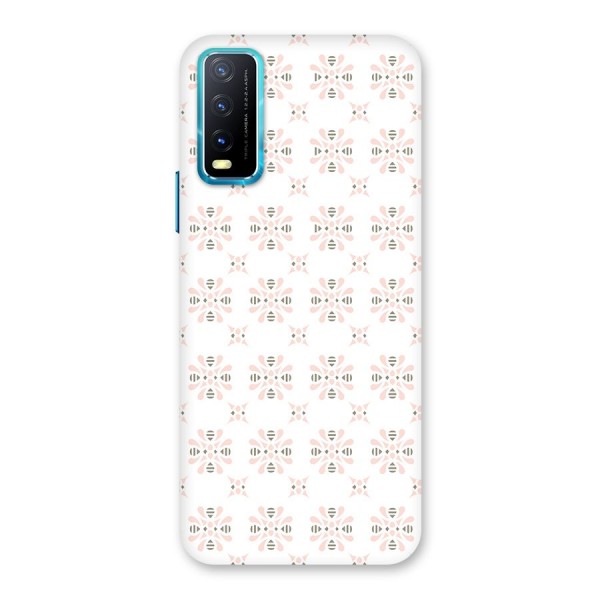 Pink Floral Pattern Back Case for Vivo Y20