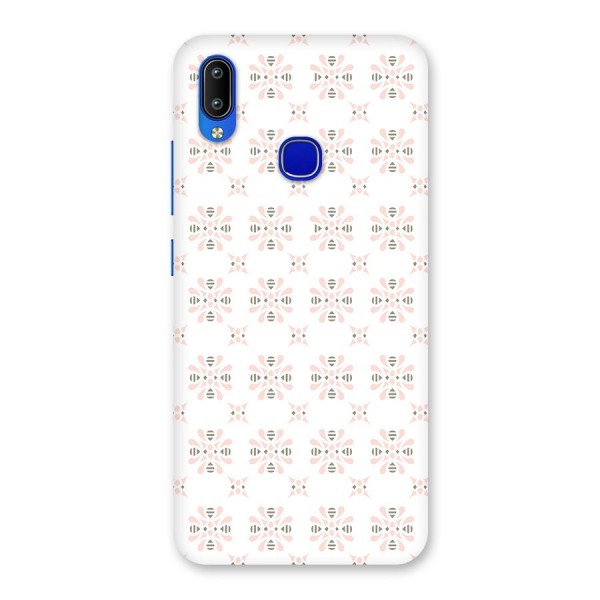 Pink Floral Pattern Back Case for Vivo Y91