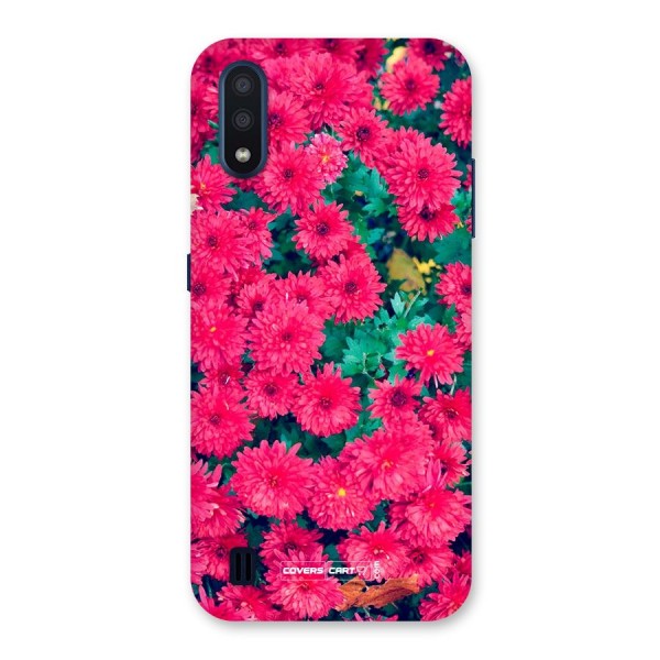 Pink Flowers Back Case for Galaxy M01