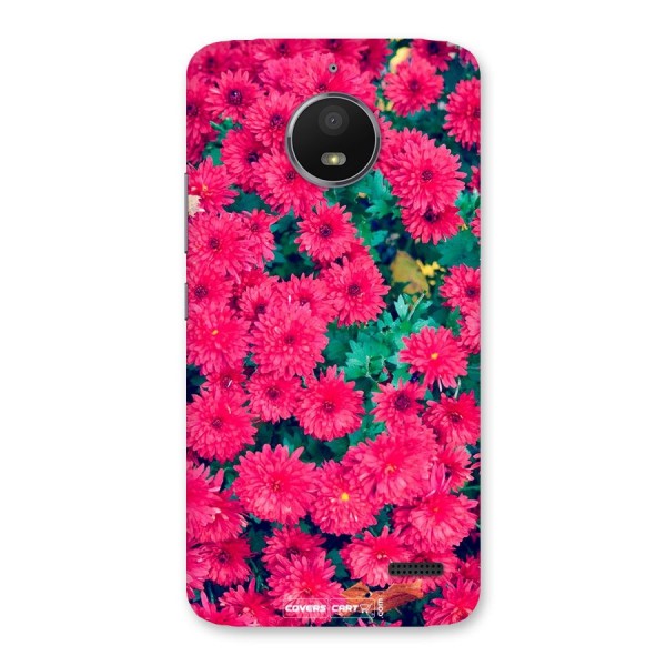 Pink Flowers Back Case for Moto E4