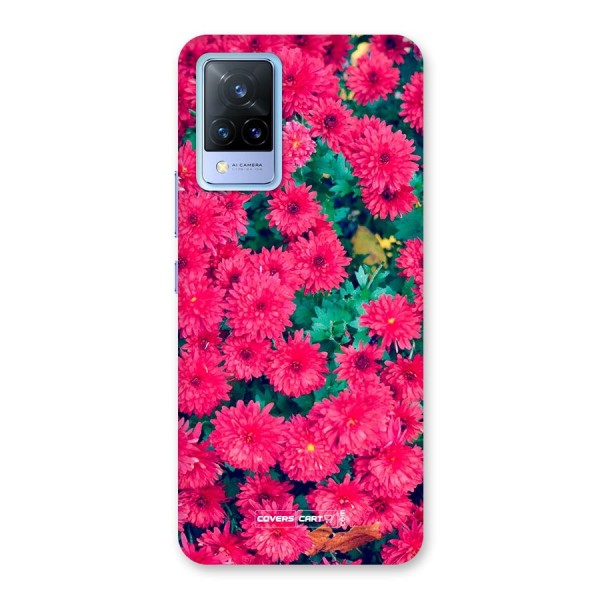 Pink Flowers Back Case for Vivo V21 5G