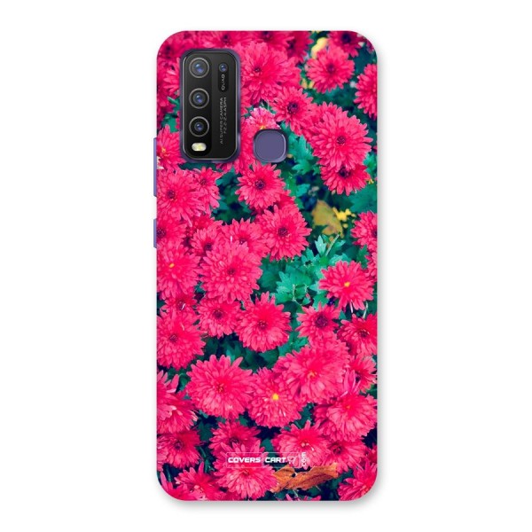 Pink Flowers Back Case for Vivo Y30