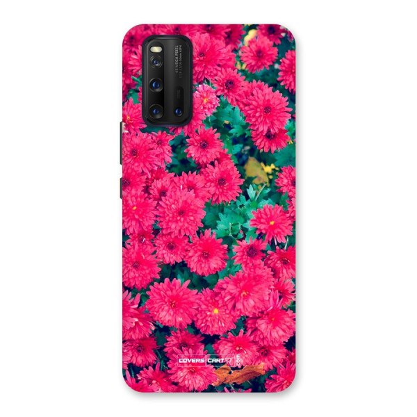 Pink Flowers Back Case for Vivo iQOO 3