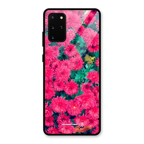 Pink Flowers Glass Back Case for Galaxy S20 Plus