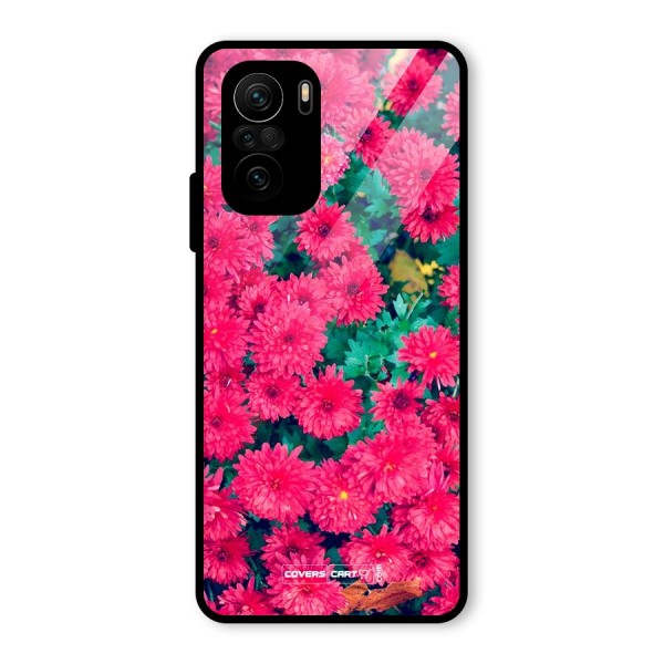 Pink Flowers Glass Back Case for Mi 11x