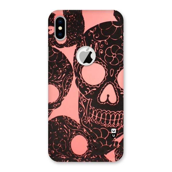 Pink Head Back Case for iPhone XS Logo Cut