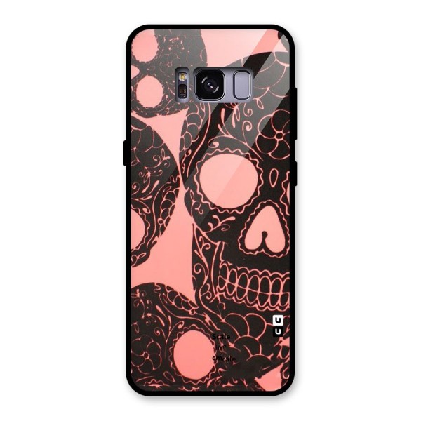 Pink Head Glass Back Case for Galaxy S8