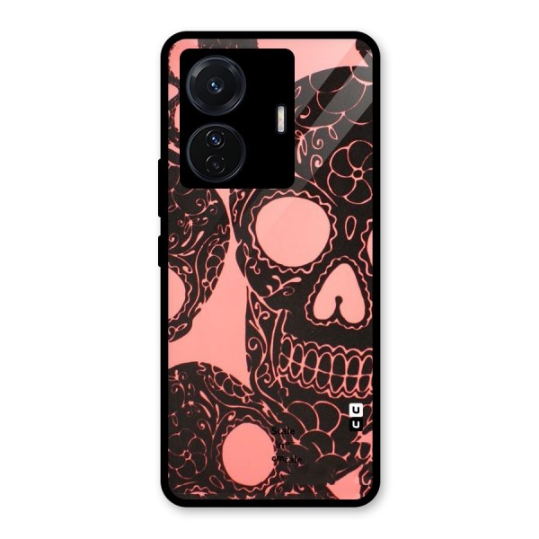 Pink Head Glass Back Case for Vivo T1 Pro