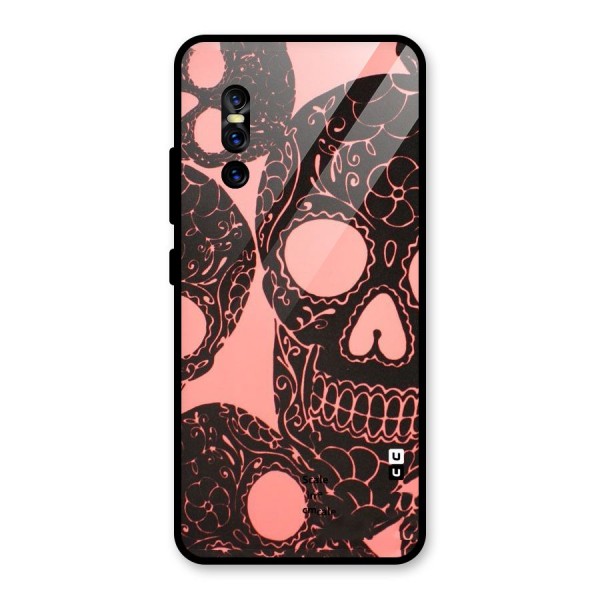 Pink Head Glass Back Case for Vivo V15 Pro