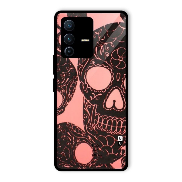 Pink Head Glass Back Case for Vivo V23 Pro