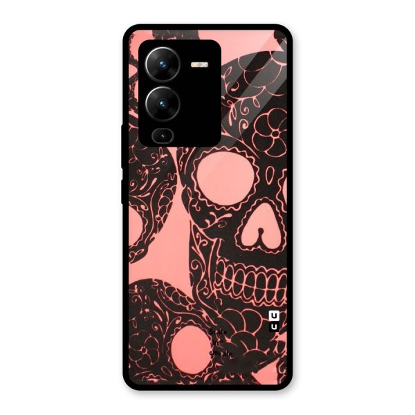 Pink Head Glass Back Case for Vivo V25 Pro