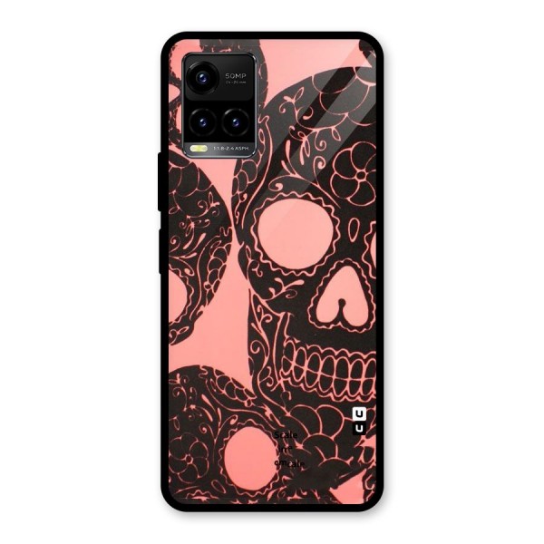 Pink Head Glass Back Case for Vivo Y21 2021