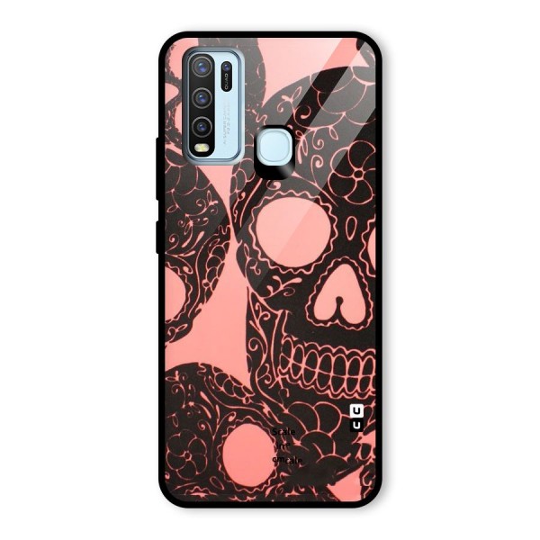 Pink Head Glass Back Case for Vivo Y30