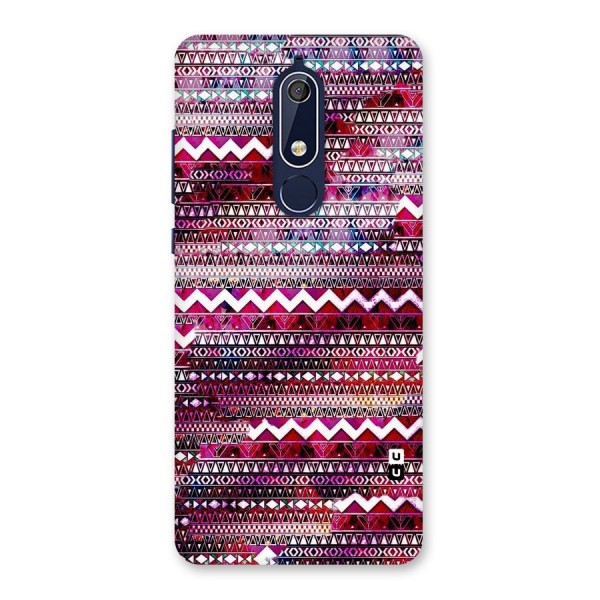 Pink Indie Pattern Back Case for Nokia 5.1