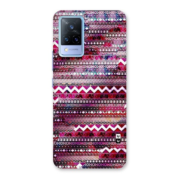 Pink Indie Pattern Back Case for Vivo V21 5G