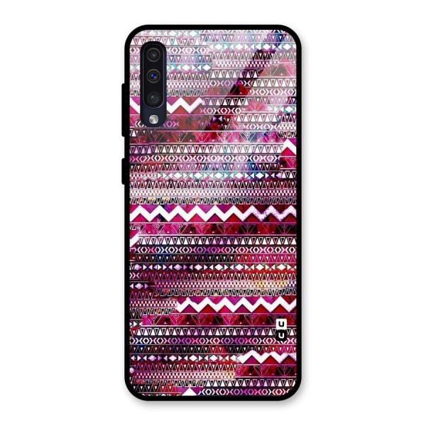 Pink Indie Pattern Glass Back Case for Galaxy A50s