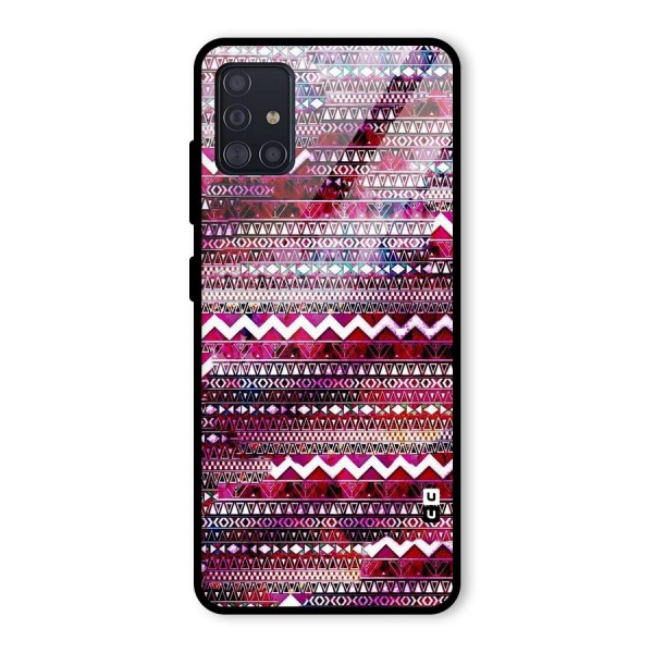 Pink Indie Pattern Glass Back Case for Galaxy A51