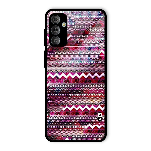 Pink Indie Pattern Glass Back Case for Galaxy F23