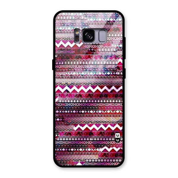 Pink Indie Pattern Glass Back Case for Galaxy S8