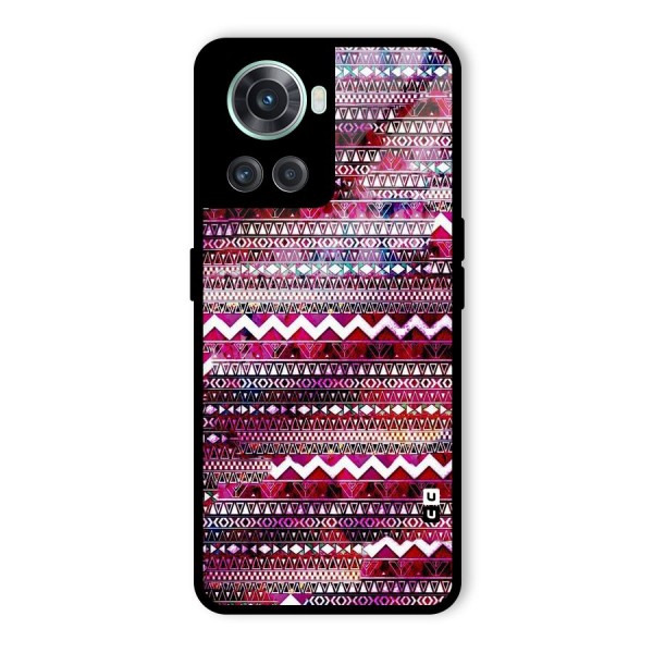 Pink Indie Pattern Glass Back Case for OnePlus 10R