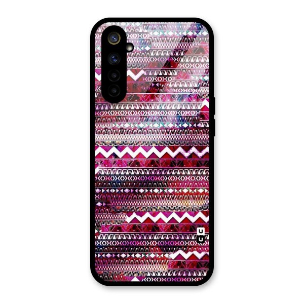 Pink Indie Pattern Glass Back Case for Realme 6