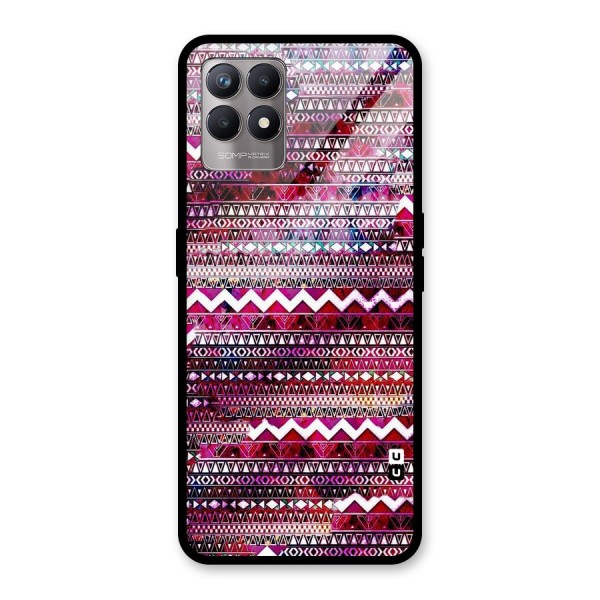 Pink Indie Pattern Glass Back Case for Realme 8i