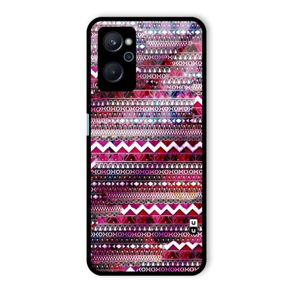 Pink Indie Pattern Glass Back Case for Realme 9i