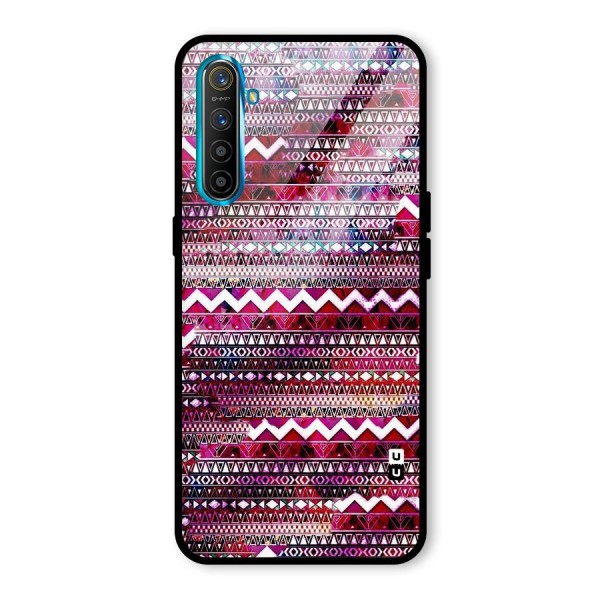 Pink Indie Pattern Glass Back Case for Realme XT