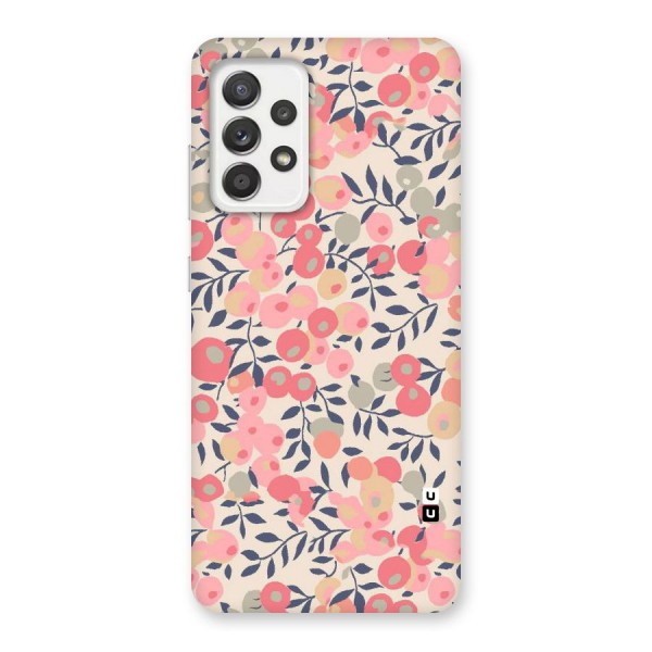 Pink Leaf Pattern Back Case for Galaxy A52