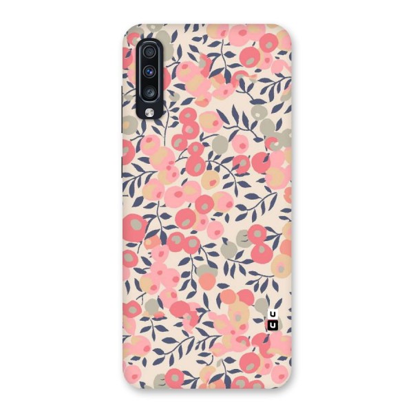 Pink Leaf Pattern Back Case for Galaxy A70