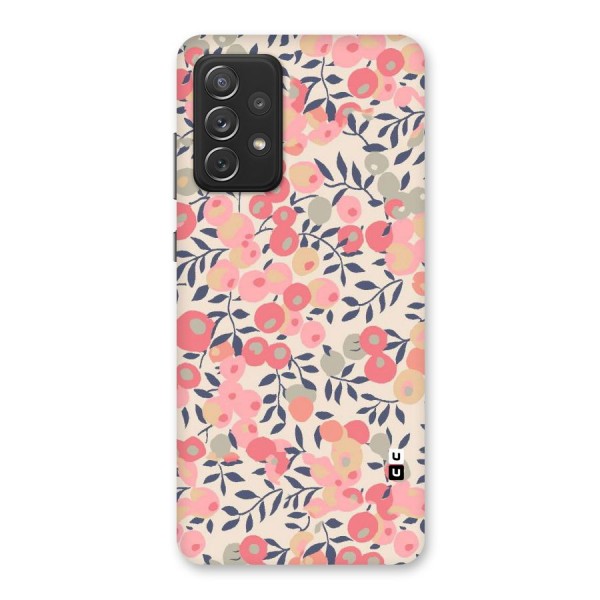 Pink Leaf Pattern Back Case for Galaxy A72