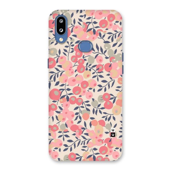 Pink Leaf Pattern Back Case for Galaxy M01s