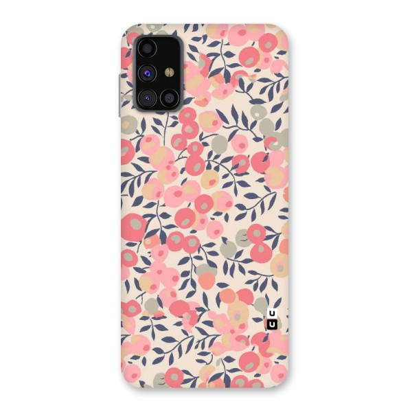 Pink Leaf Pattern Back Case for Galaxy M31s