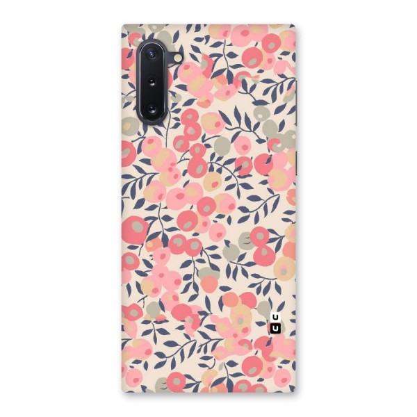 Pink Leaf Pattern Back Case for Galaxy Note 10