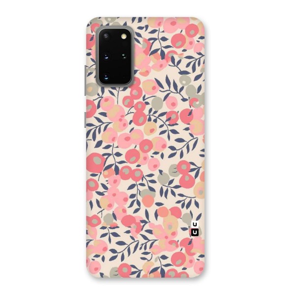 Pink Leaf Pattern Back Case for Galaxy S20 Plus