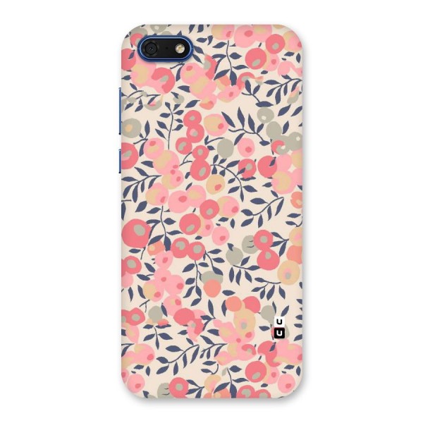 Pink Leaf Pattern Back Case for Honor 7s