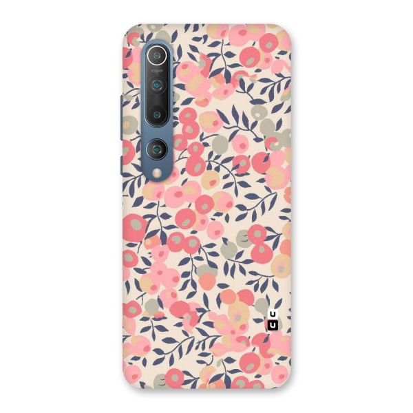 Pink Leaf Pattern Back Case for Mi 10