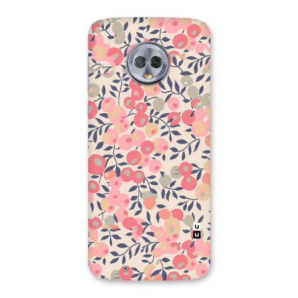 Pink Leaf Pattern Back Case for Moto G6