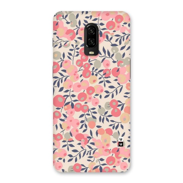 Pink Leaf Pattern Back Case for OnePlus 6T