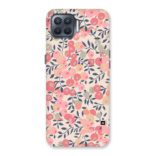 Pink Leaf Pattern Back Case for Oppo F17 Pro