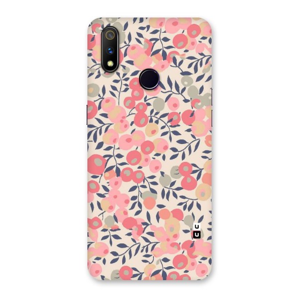 Pink Leaf Pattern Back Case for Realme 3 Pro