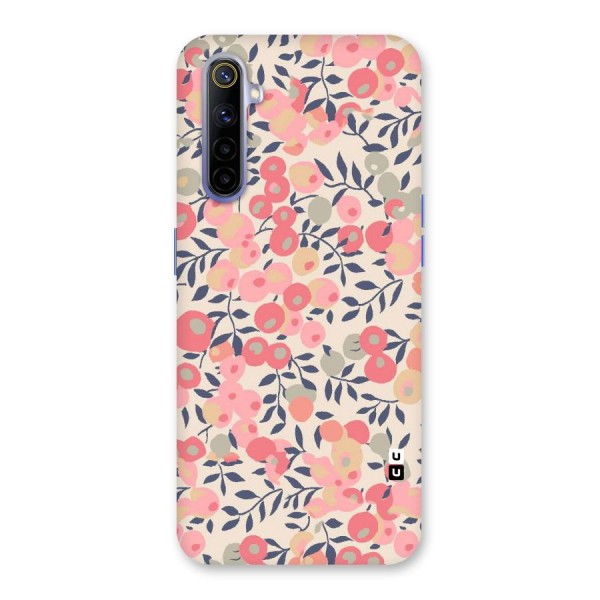 Pink Leaf Pattern Back Case for Realme 6