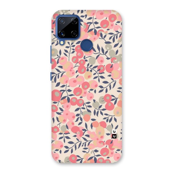 Pink Leaf Pattern Back Case for Realme C12